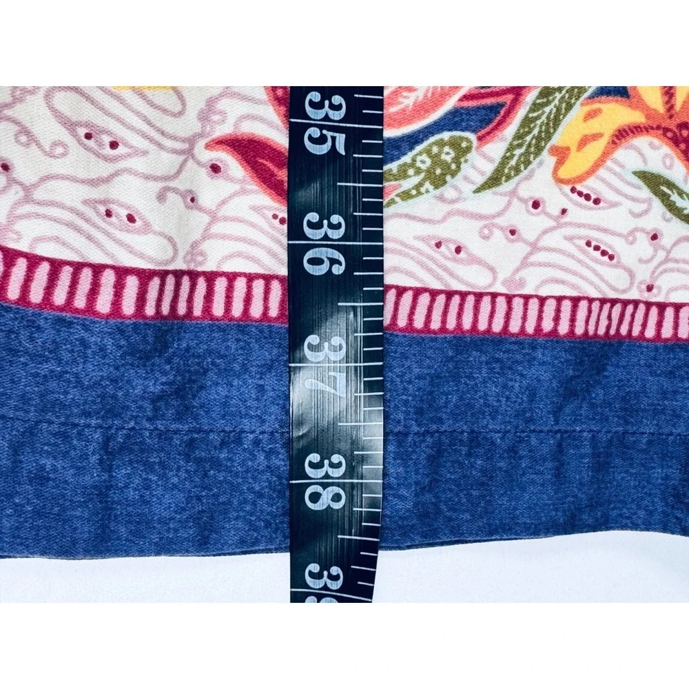 Pataloha Patagonia Dress Size 8 Blue Floral Cotton Knee Length Made in Portugal